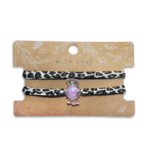 Elastisches Leo Armband mit dem Candy Anhänger im Ibiza Style - In 6 Farben erhältlich – Bild 8