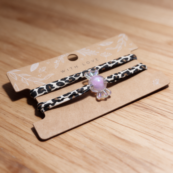 Elastisches Leo Armband mit dem Candy Anhänger im Ibiza Style - In 6 Farben erhältlich